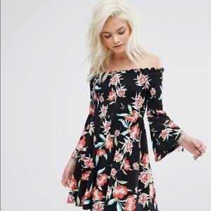 ASOS Petite mini dress in floral print